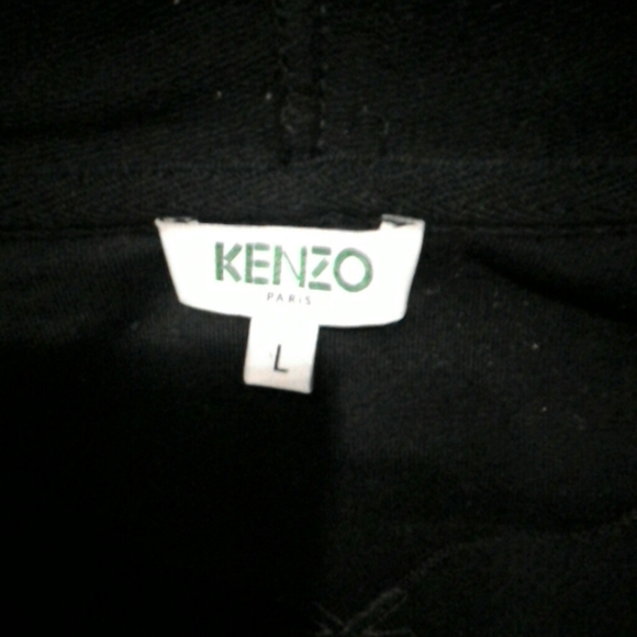 KENZO Paisley Logo Embroidered Hoodie Black L 09/24 - Picture 10 of 11